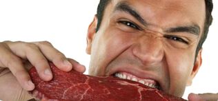 Eating a meat man to increase strength